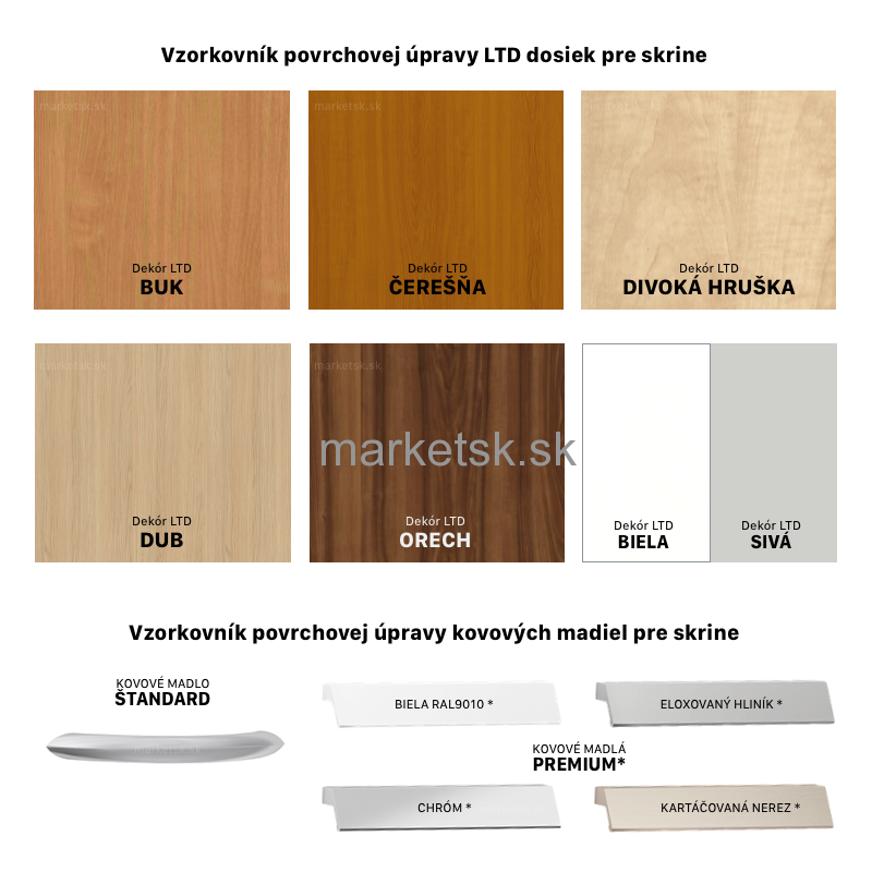 Kancelárska skriňa M504 - 80 x 178 x 47 cm